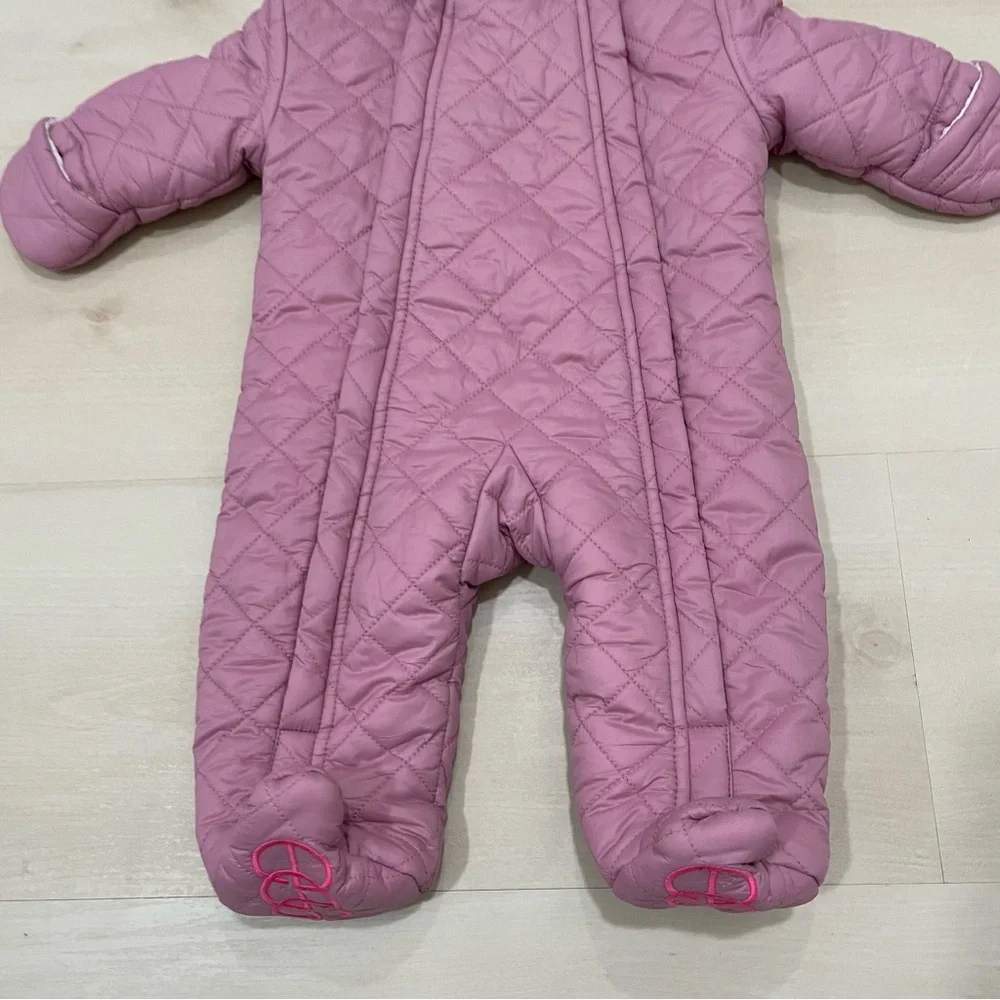 EUC EGG Susan Lazar Size 3 Month Baby/Infant Snowsuit Waterproof Pink Full Zip - Picture 4 of 15